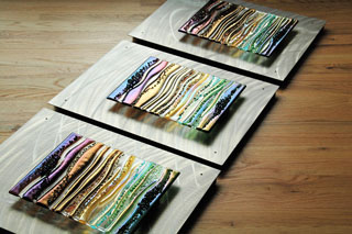 Fused Glass and Metal Wall Art Panels