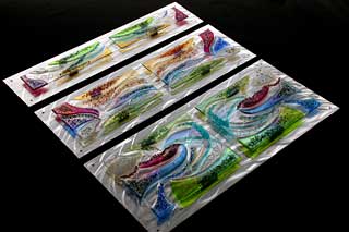 Custom Fused Glass and Metal Tryptych