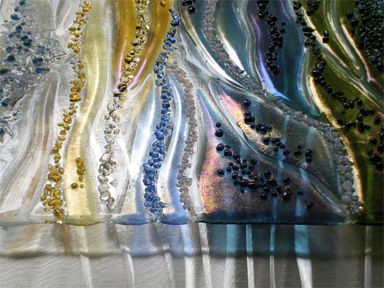 Mixed Metal and Glass Wall Art